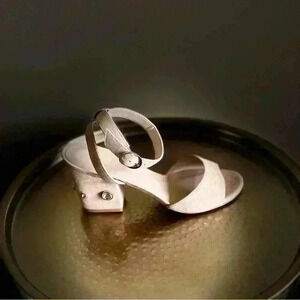 Stuart Weitzman Block Heel Suede Sandal